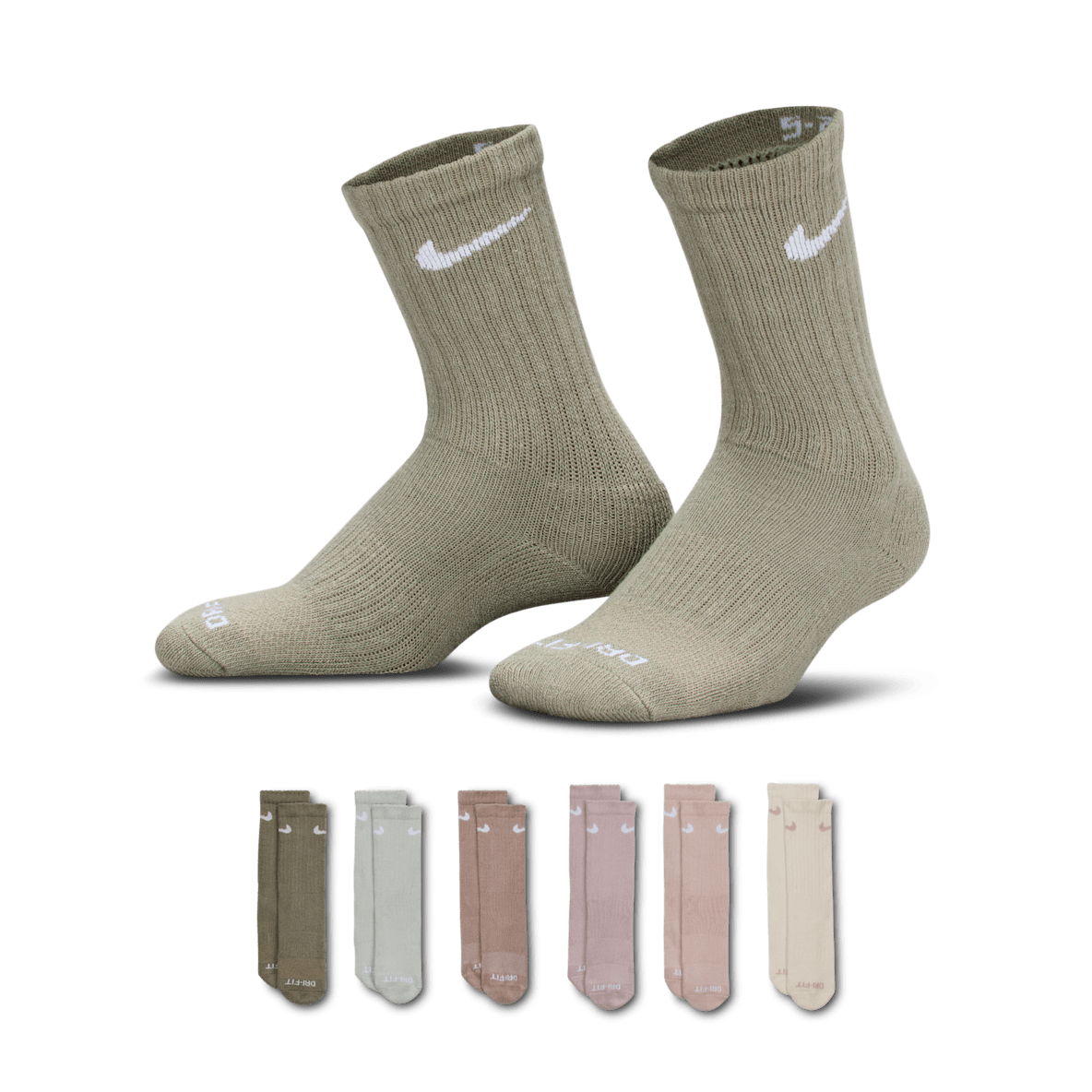 Nike Dri-FIT Performance Basics Nike Dri-FIT Performance Basics Little Kids' Crew Socks (6 Pairs)