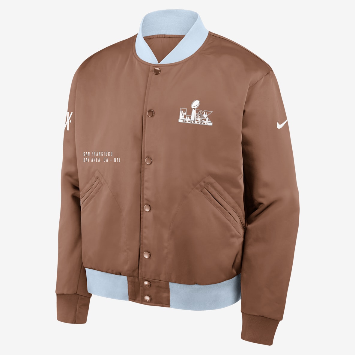 Super Bowl LX Legacy Men's Nike NFL Full-Snap Bomber Jacket