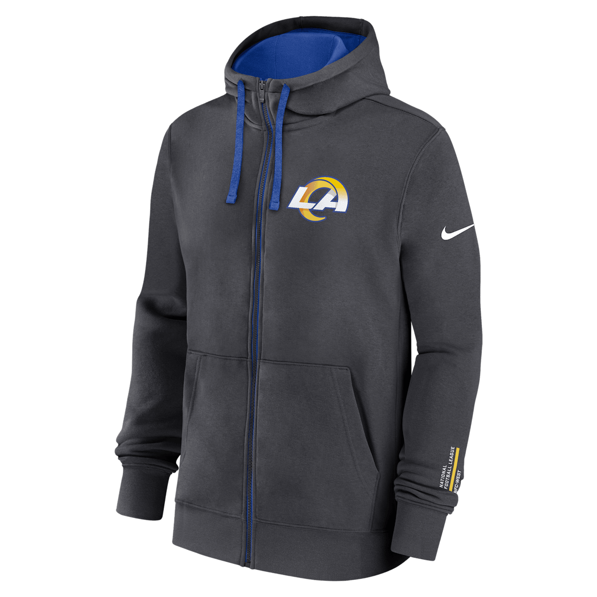 Los Angeles Rams Playbook Page Club Los Angeles Rams Playbook Page Club Men's Nike NFL Full-Zip Hoodie