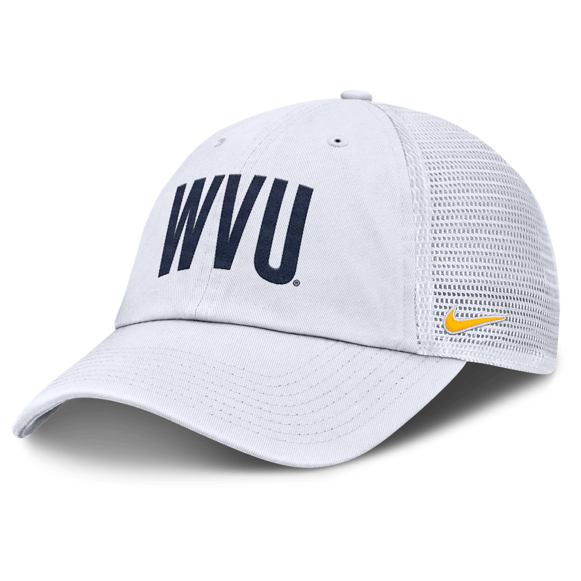 West Virginia Primetime Campus Club West Virginia Primetime Campus Club Gorra de rejilla universitaria Nike ajustable para hombre