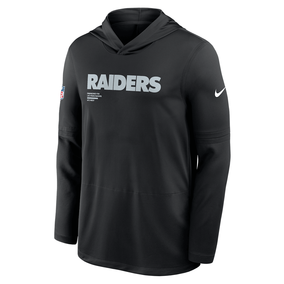 Las Vegas Raiders Pure Fury Sideline Las Vegas Raiders Pure Fury Sideline Men's Nike Dri-FIT NFL Long-Sleeve Hooded Top