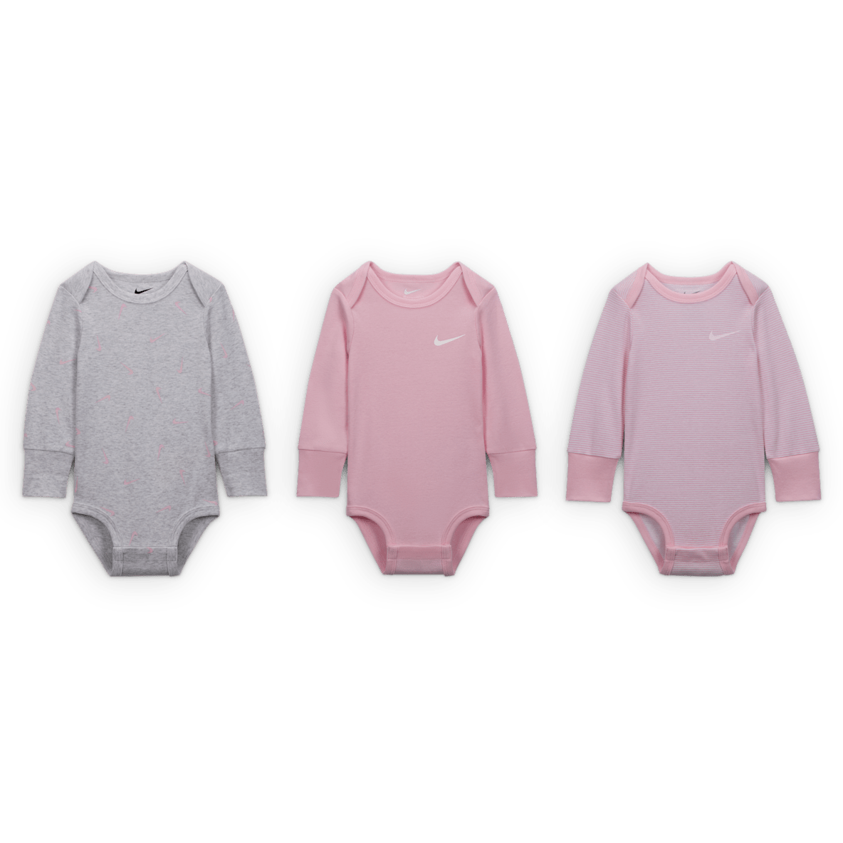 Nike Baby Essentials Nike Baby Essentials Baby Long-Sleeve Bodysuits (3 Pack)