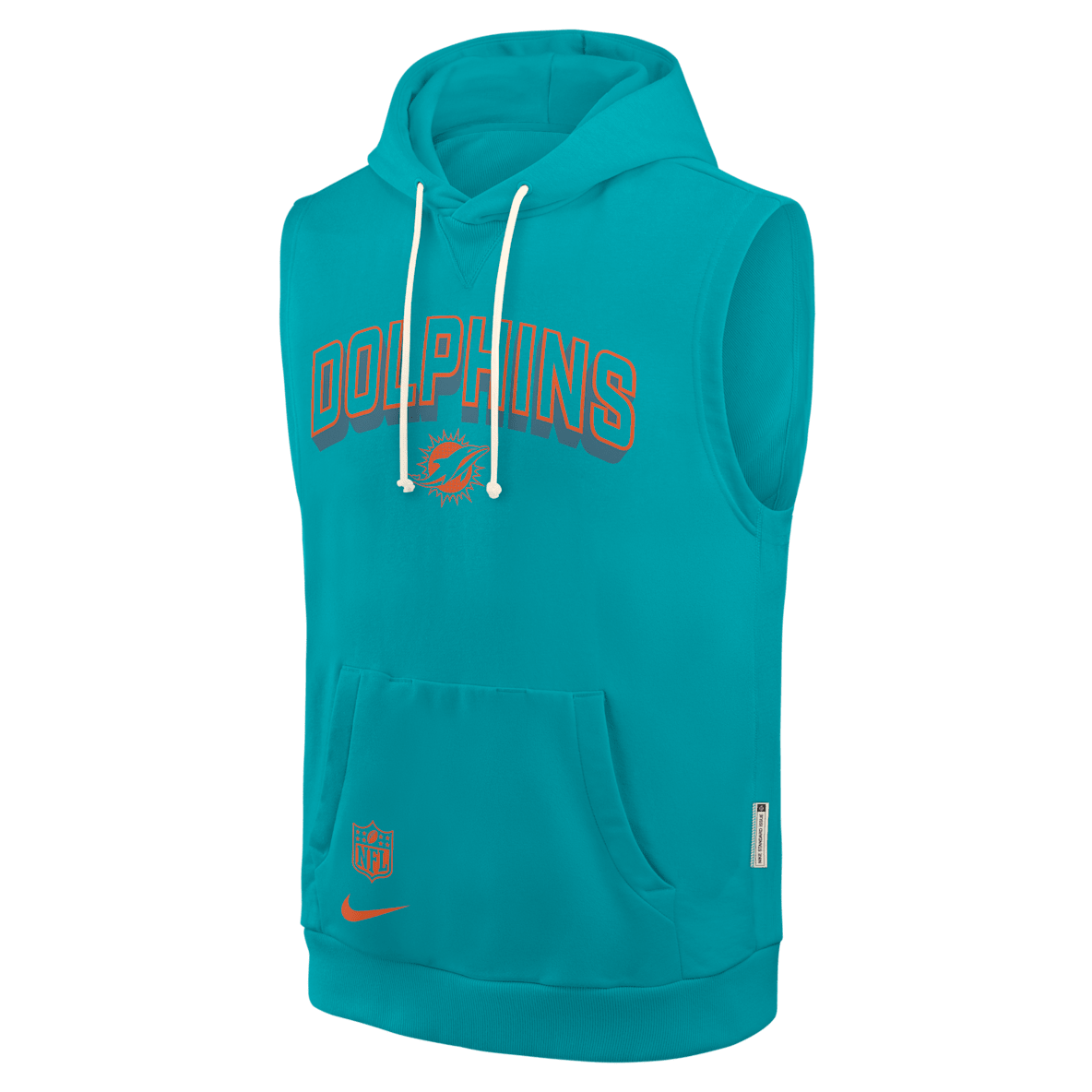 Miami Dolphins Sideline Miami Dolphins Sideline Men's Nike Dri-FIT NFL Sleeveless Pullover Hoodie
