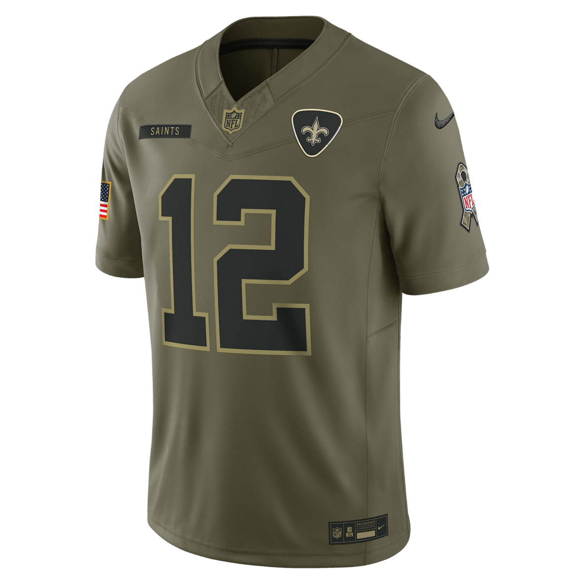 Chris Olave New Orleans Saints Salute to Service Chris Olave New Orleans Saints Salute to Service Men's Nike Dri-FIT NFL Limited Jersey