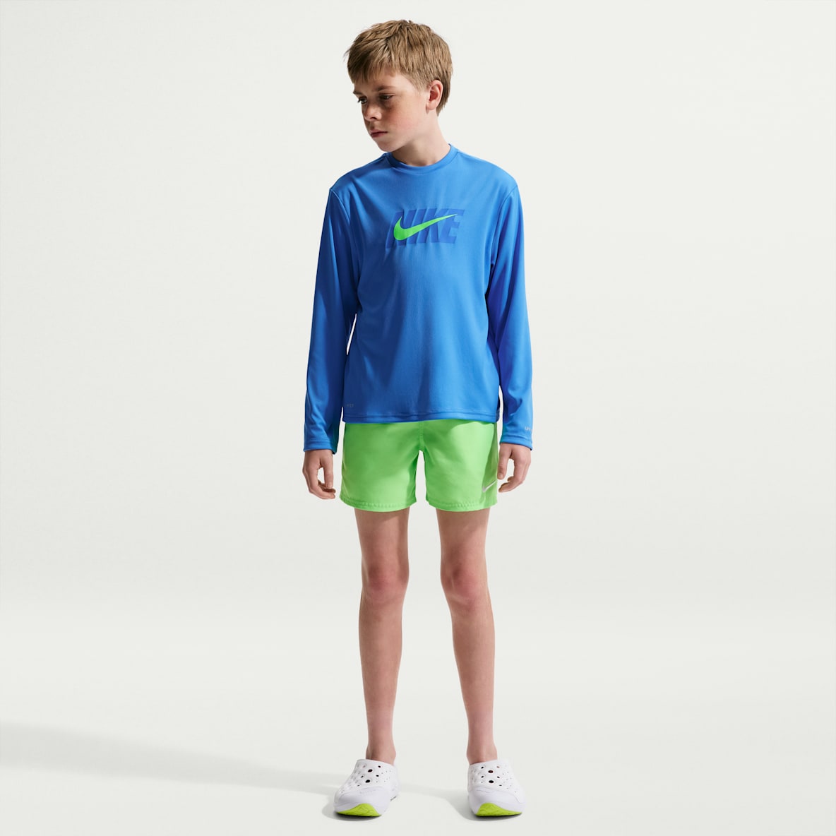 Nike Swim Hydroguard Big Kids' (Boys') Dri-FIT UV Long Sleeve Top