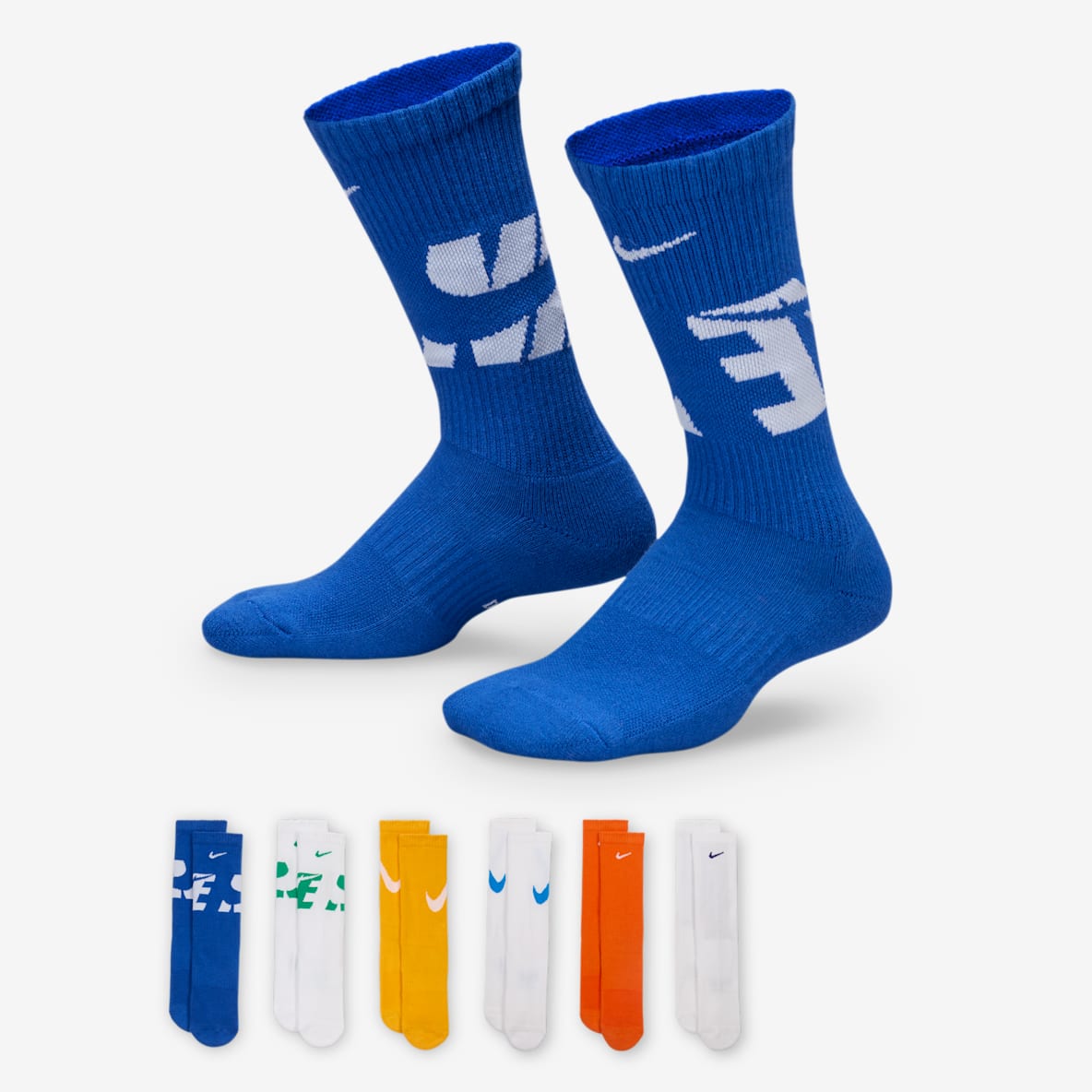 Nike Everyday Calcetines largos con amortiguación para niños (6 pares)