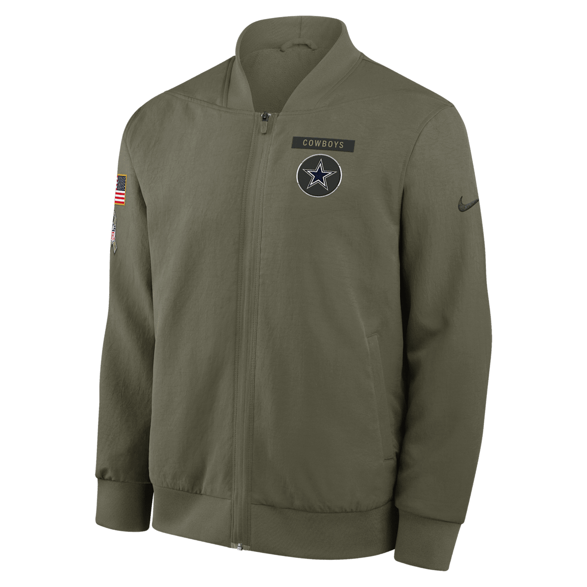 Dallas Cowboys Salute to Service Sideline Dallas Cowboys Salute to Service Sideline Men's Nike NFL Full-Zip Bomber Jacket