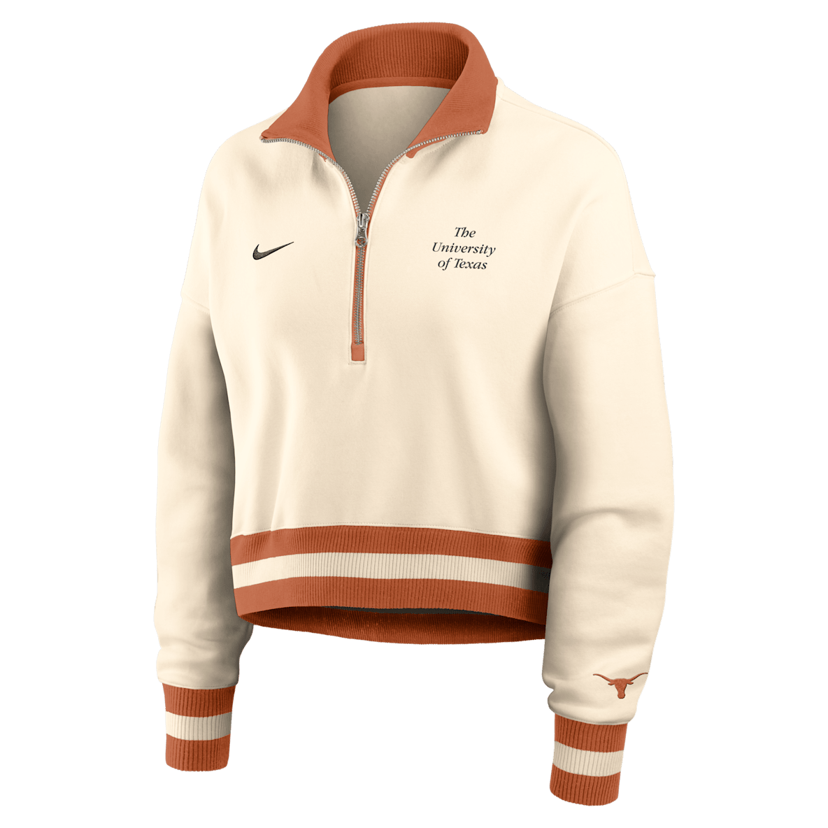 Texas Legacy Texas Legacy Women's Nike College Cropped 1/4-Zip Crew