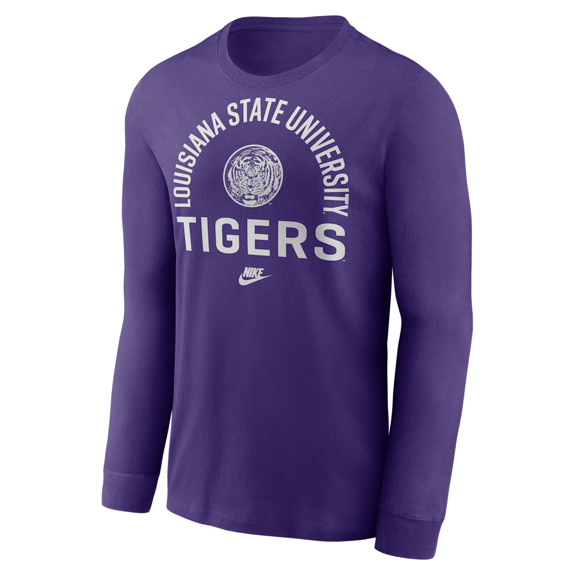LSU Legacy Arched Logo LSU Legacy Arched Logo Playera de manga larga universitaria Nike para hombre