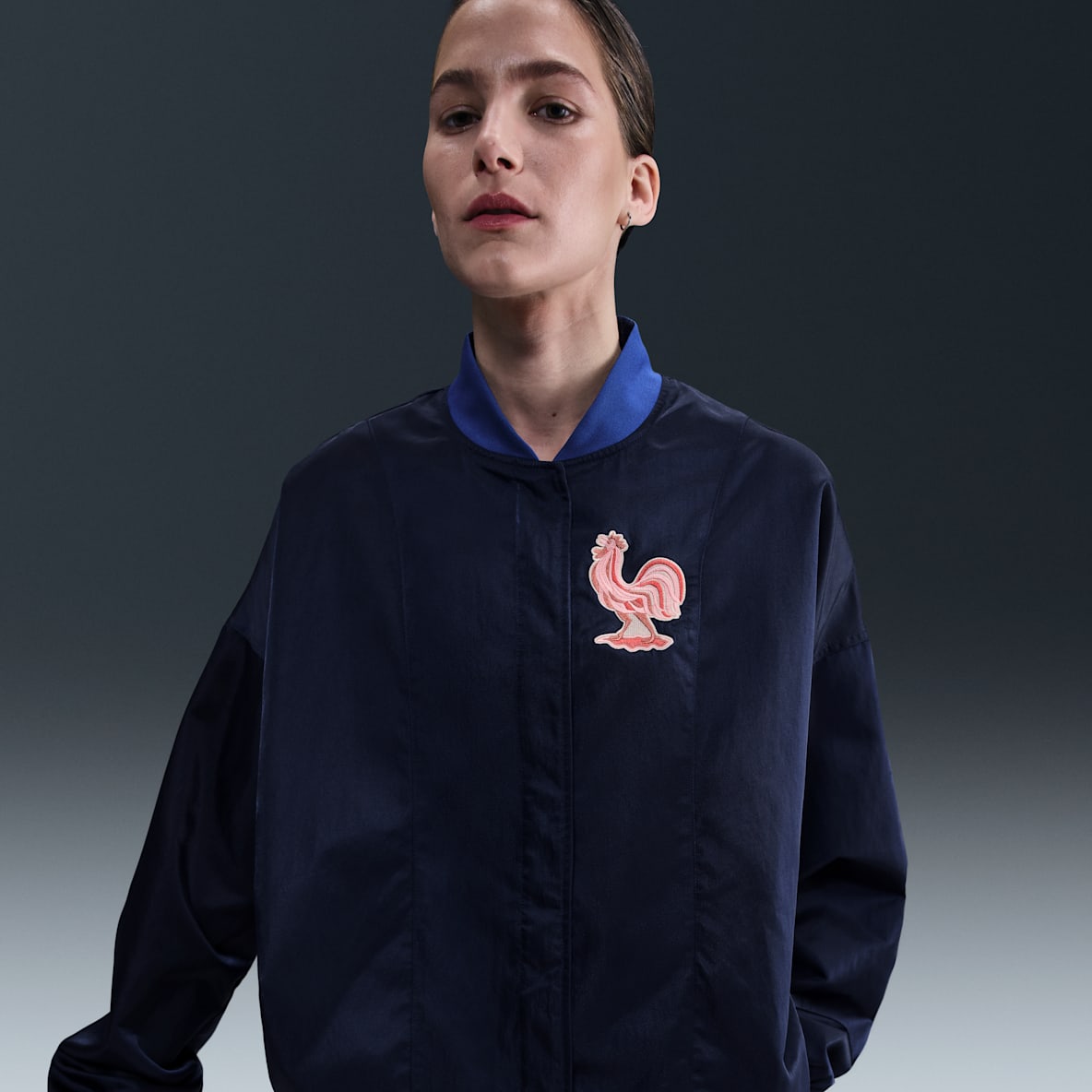 FFF FFF Women's Nike Air Oversized Woven Bomber Jacket