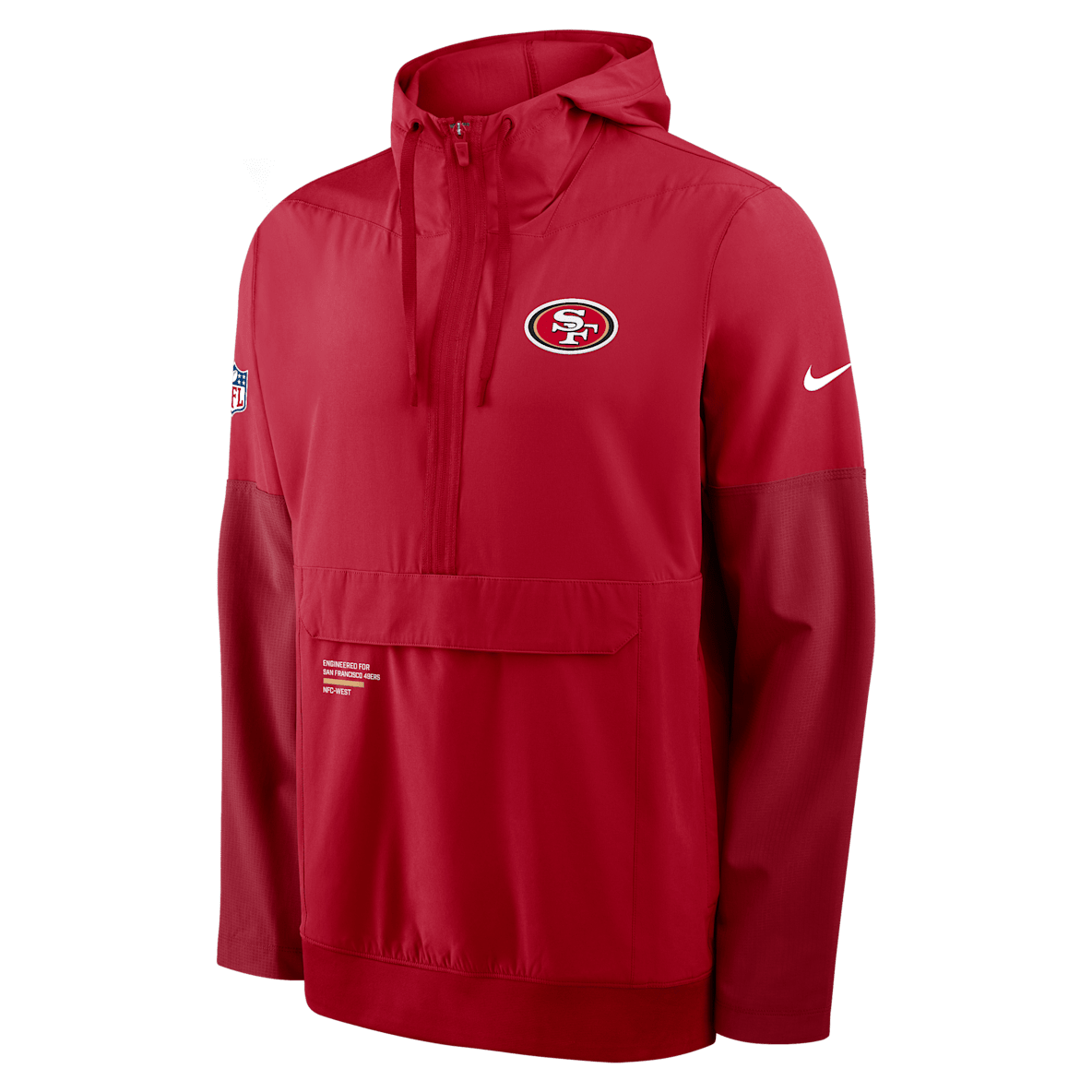 San Francisco 49ers Well Rounded Anorak Men's Nike NFL 1/2-Zip Hooded Jacket