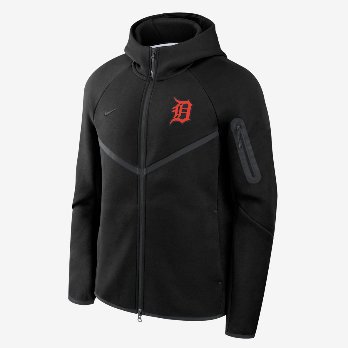 Detroit Tigers Tech Fleece Windrunner Detroit Tigers Tech Fleece Windrunner Men's Nike MLB Full-Zip Hooded Jacket