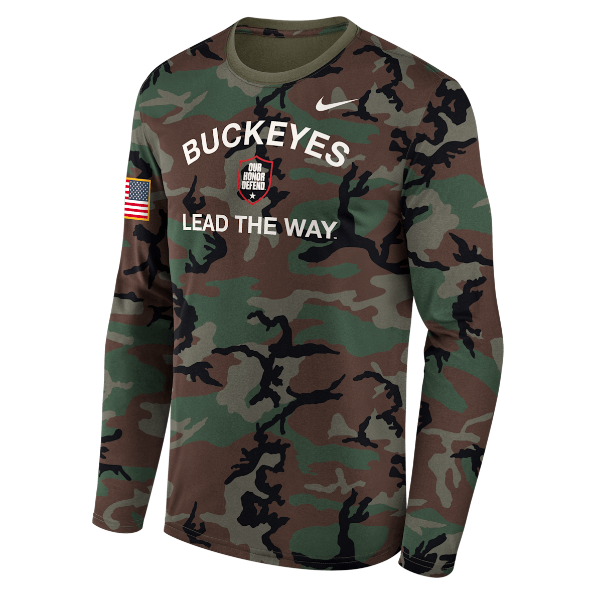 Ohio State 2025 Military Appreciation Legend Ohio State 2025 Military Appreciation Legend Men's Nike Dri-FIT College Long-Sleeve T-Shirt