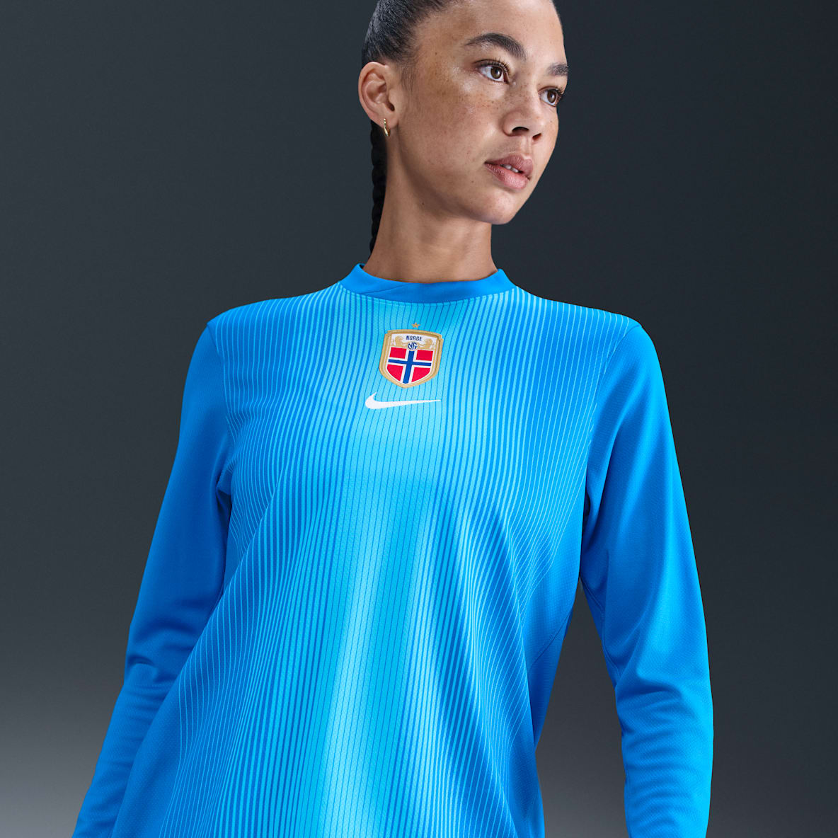 Norge 2025/26 Stadium Goalkeeper Norge 2025/26 Stadium Goalkeeper Nike Dri-FIT Replica langermet fotballdrakt til dame