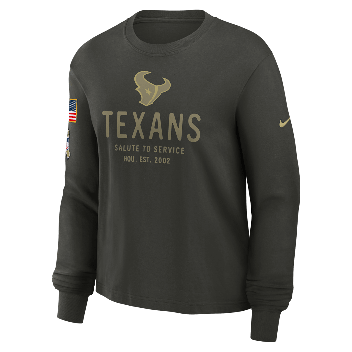Houston Texans Salute to Service Sideline Houston Texans Salute to Service Sideline Women's Nike Dri-FIT NFL Long-Sleeve T-Shirt
