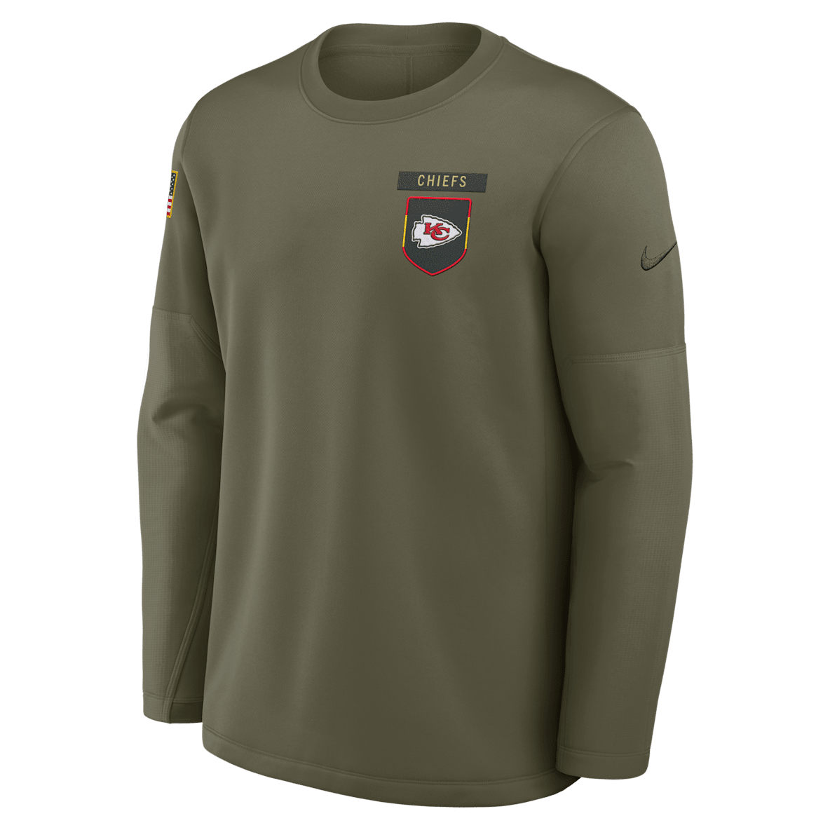 Kansas City Chiefs Salute to Service Sideline Triumphant Win Coach Kansas City Chiefs Salute to Service Sideline Triumphant Win Coach Men's Nike NFL Pullover Crew