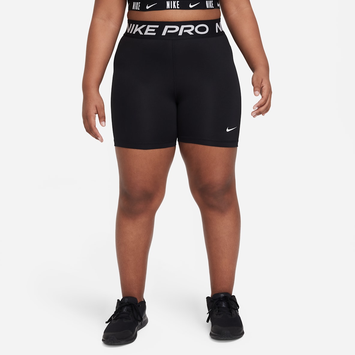 Nike Pro Nike Pro Big Kids' (Girls') Dri-FIT 5" Shorts (Extended Size)