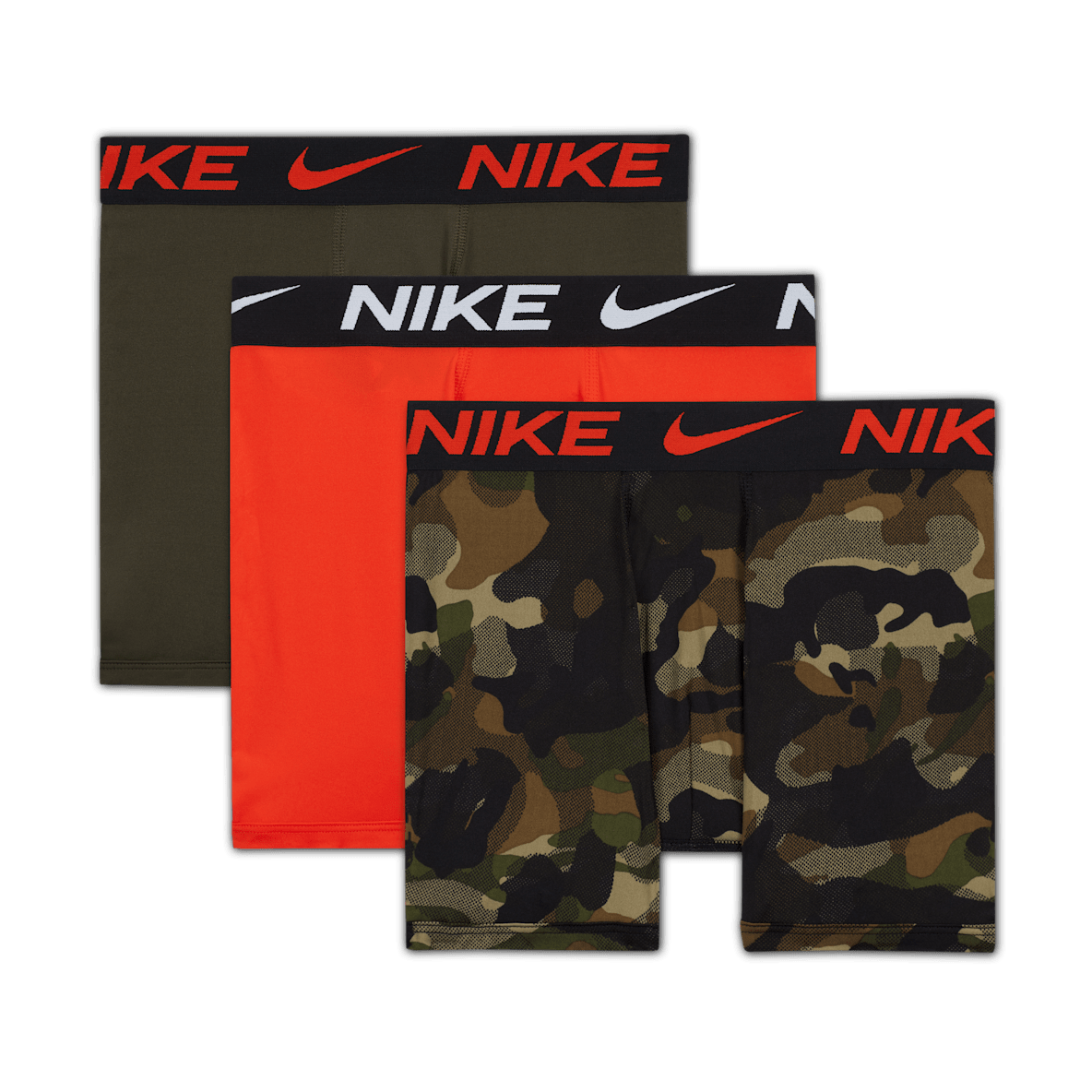 Nike Micro Print Boxer Briefs (3-Pack) Big Kids' Underwear