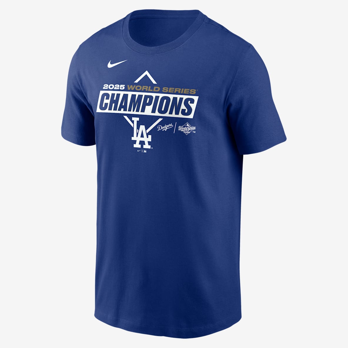 Los Angeles Dodgers 2025 World Series Champions Team Logo Men's Nike MLB T-Shirt