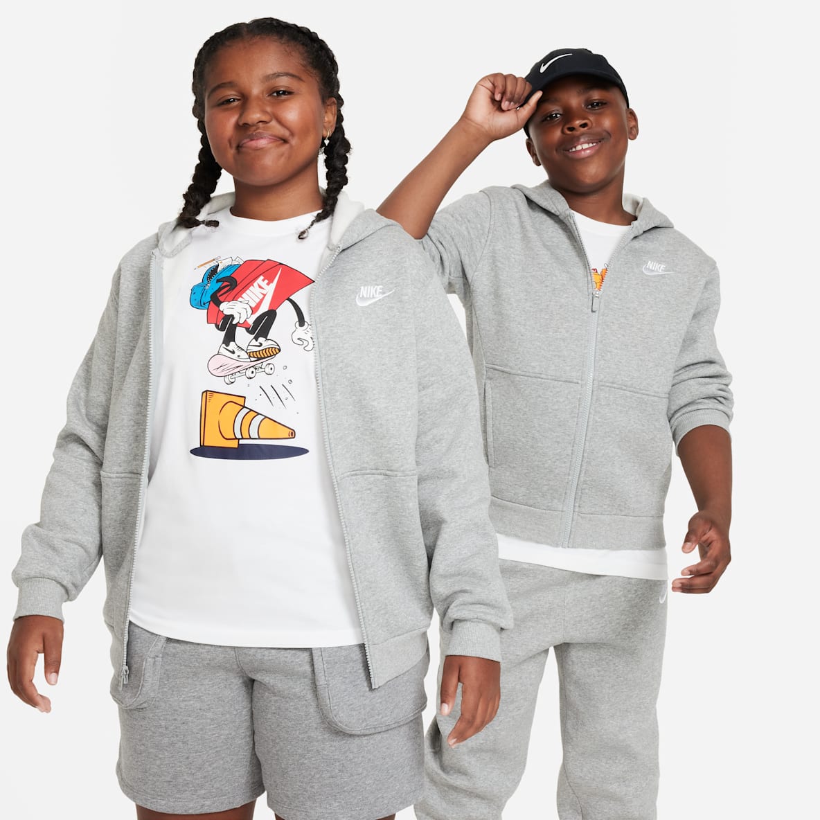 Nike Sportswear Club Fleece Nike Sportswear Club Fleece Big Kids' Full-Zip Hoodie (Extended Size)