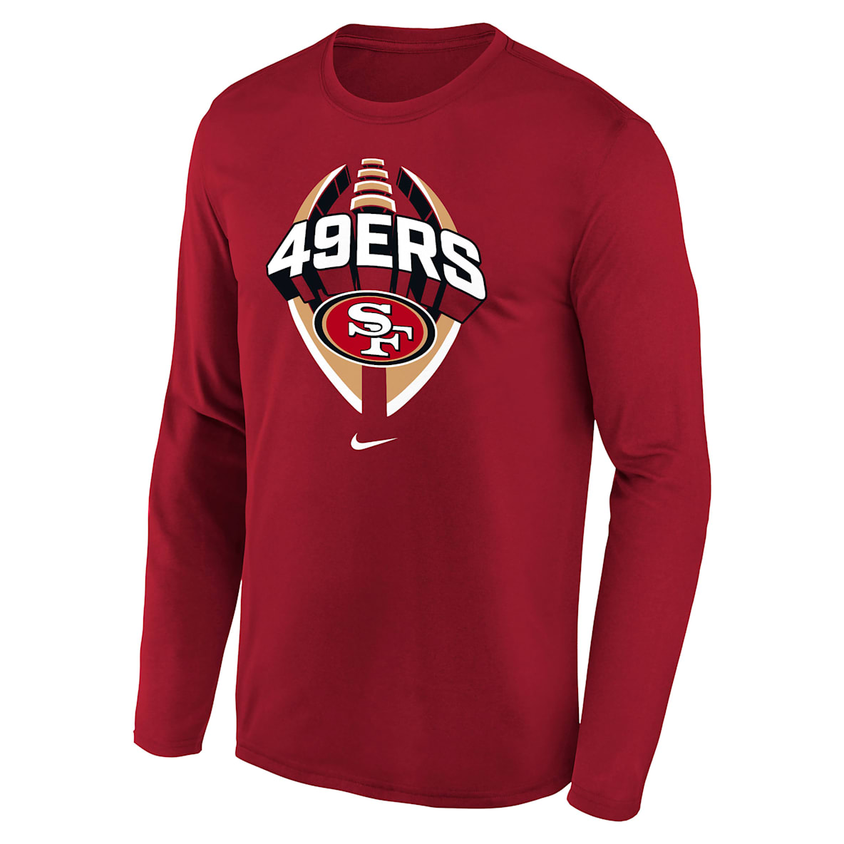 San Francisco 49ers Legend Icon San Francisco 49ers Legend Icon Big Kids' Nike Dri-FIT NFL Long-Sleeve T-Shirt