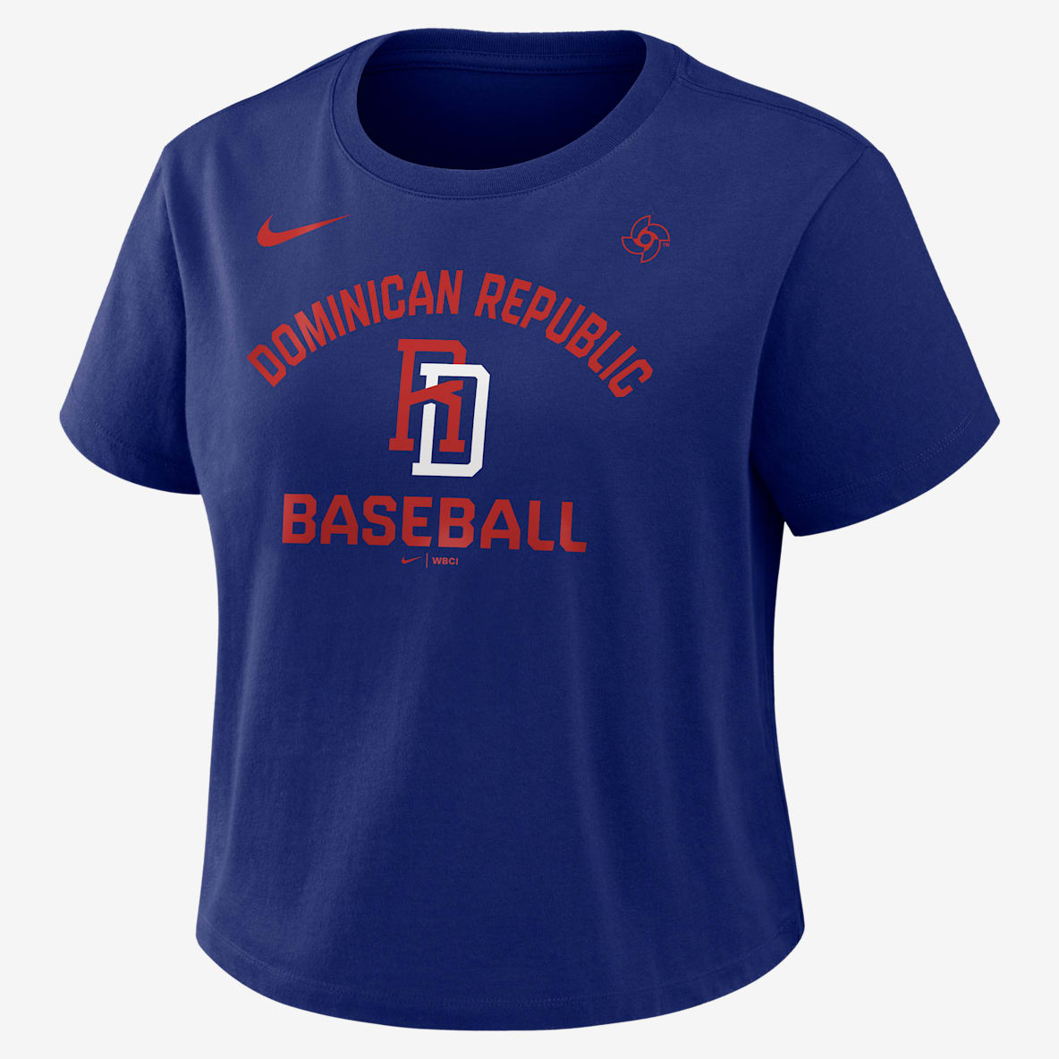 Dominican Republic National Baseball Team 2026 World Baseball Classic Mod Women's Nike Cropped T-Shirt