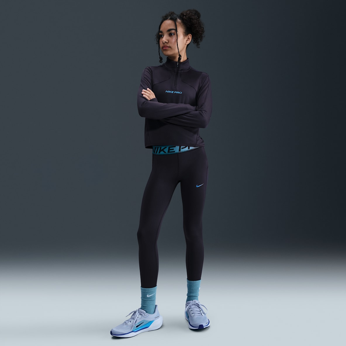 Nike Pro Nike Pro Dri-FIT Parlak Vurgulu Genç Çocuk (Kız) Taytı