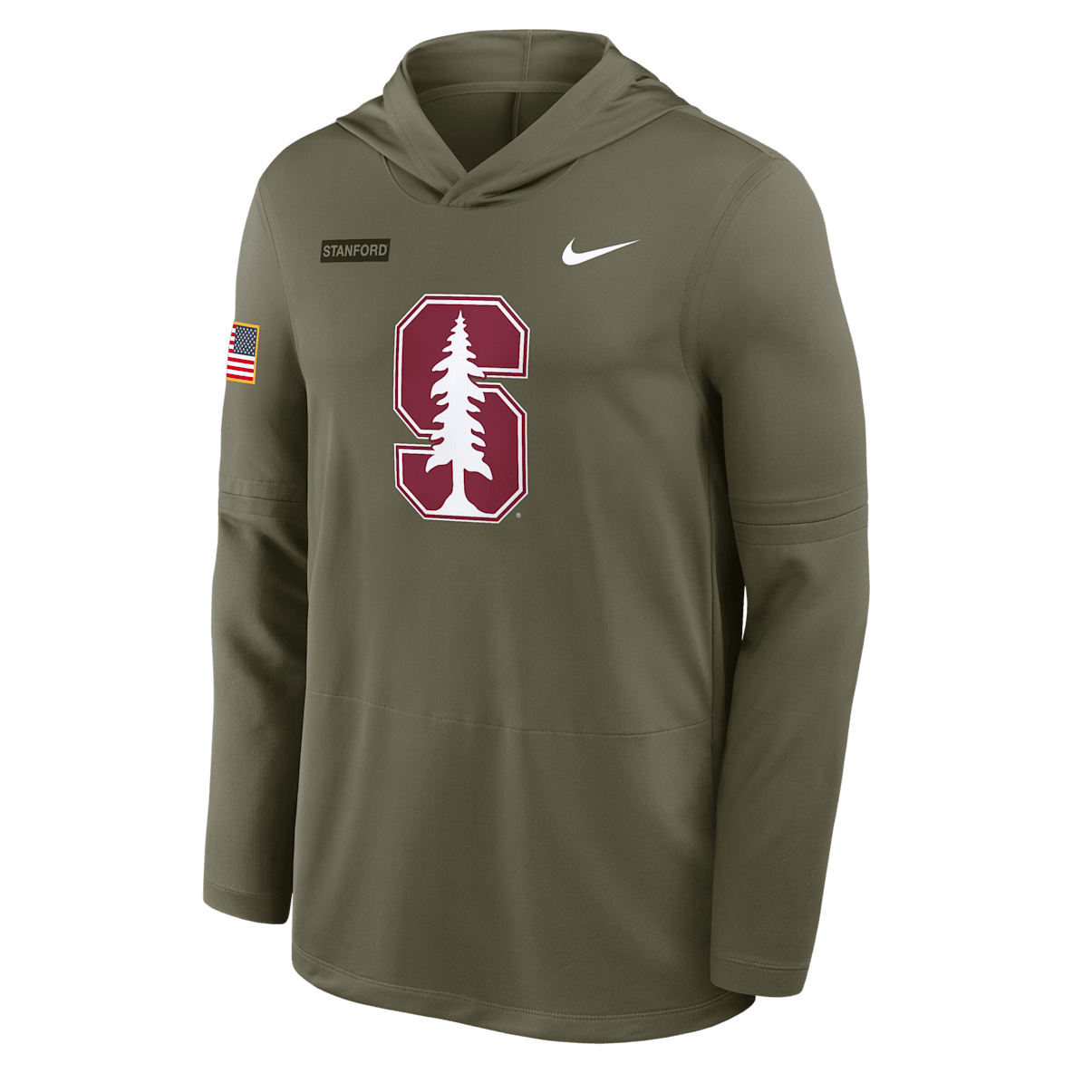 Stanford 2025 Military Appreciation Men's Nike Dri-FIT College Long-Sleeve Hooded Top