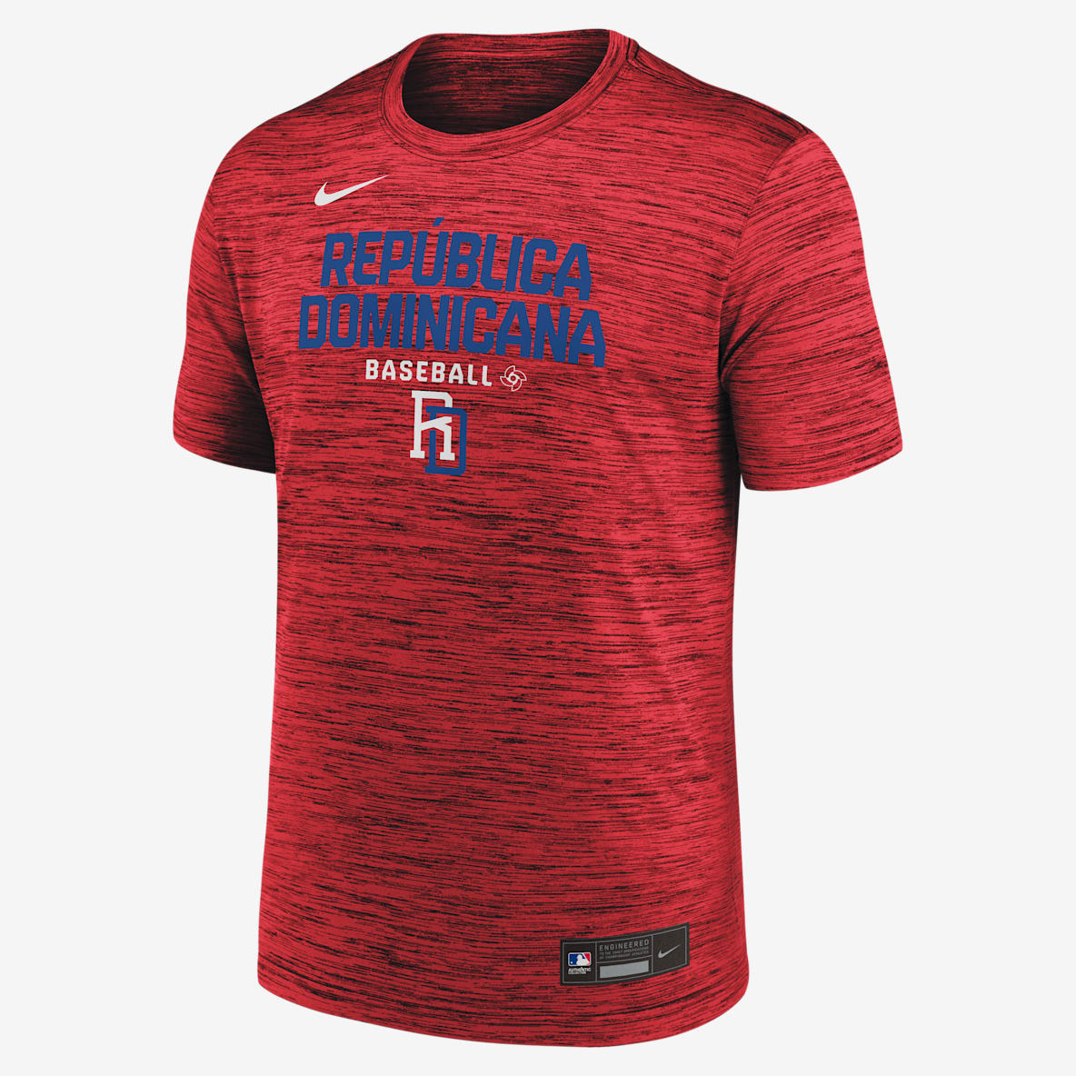 Dominican Republic National Baseball Team 2026 World Baseball Classic Velocity Men's Nike Dri-FIT T-Shirt