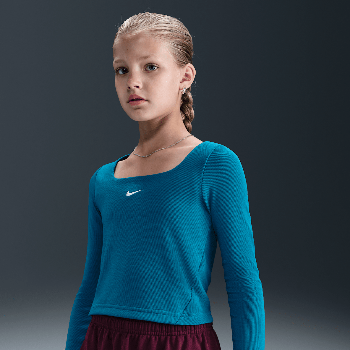 Nike Sportswear Nike Sportswear Big Kids' (Girls') Long-Sleeve Square-Neck Top