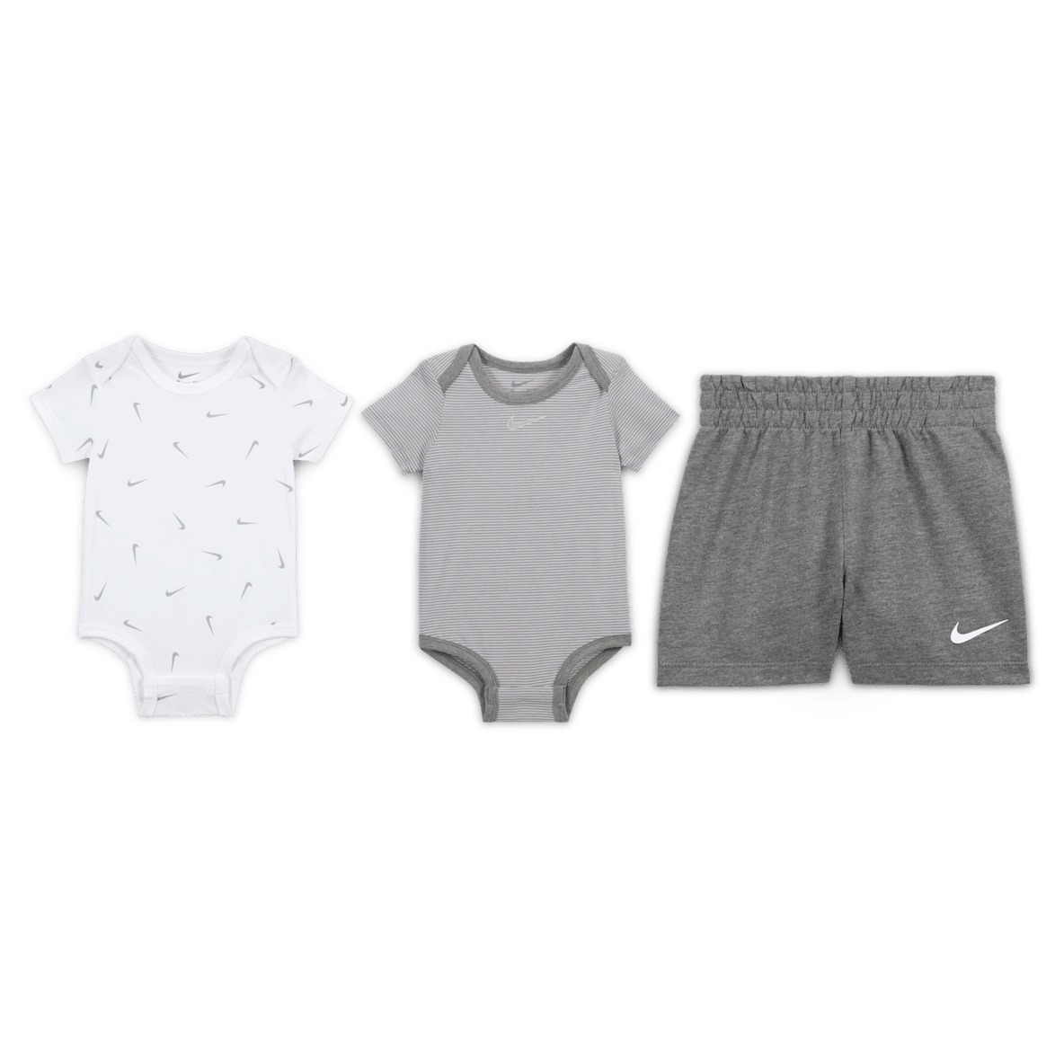 Nike Essentials Nike Essentials Baby (0-9M) 3-Piece Striped Swooshfetti Set
