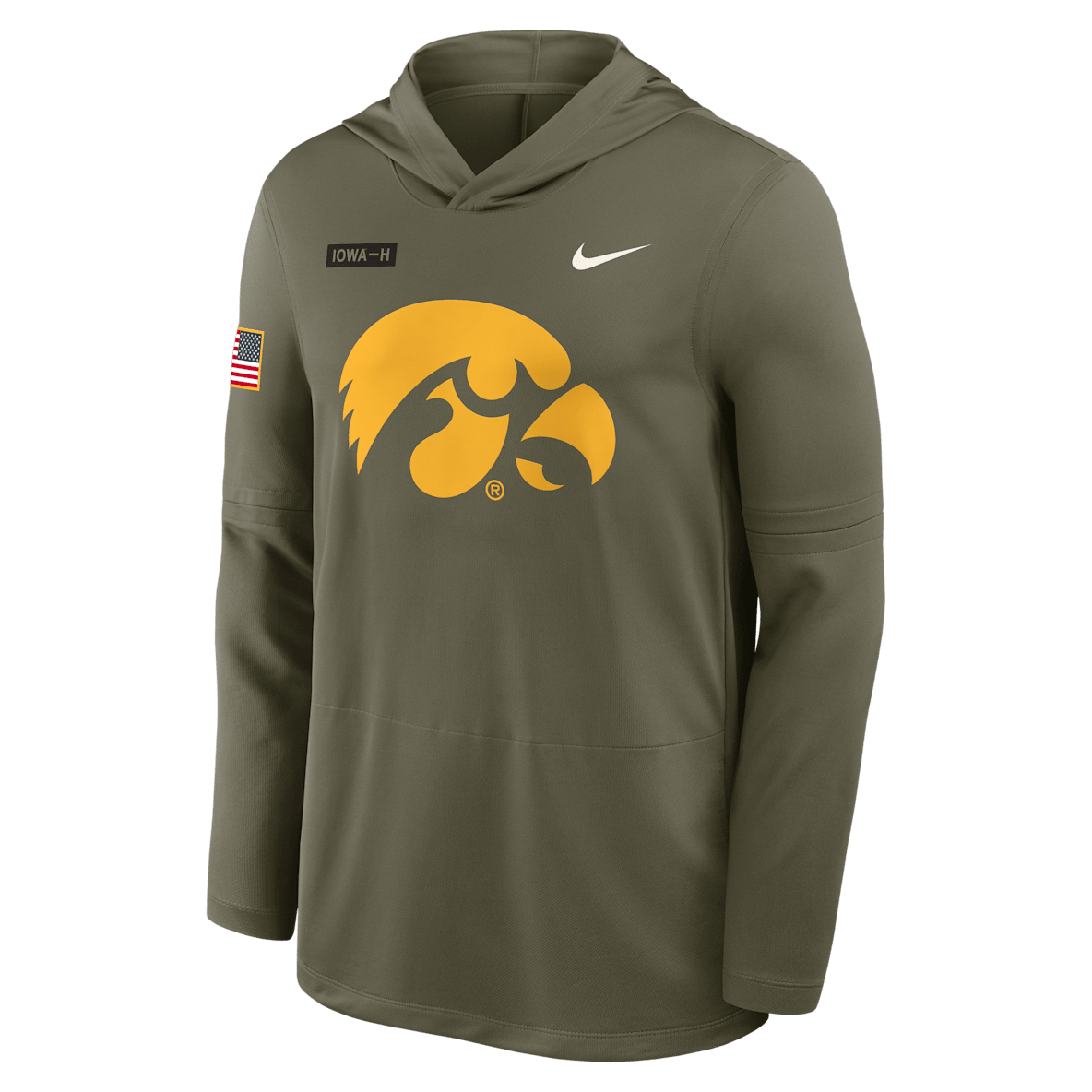 Iowa 2025 Military Appreciation Iowa 2025 Military Appreciation Men's Nike Dri-FIT College Long-Sleeve Hooded Top