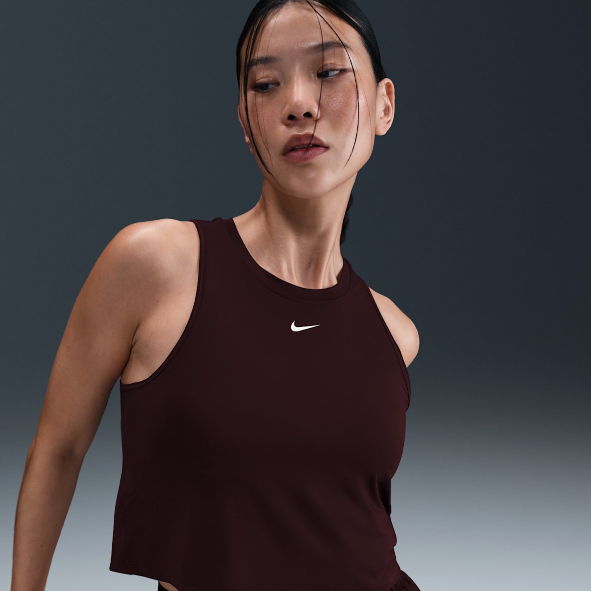 Nike One Classic Nike One Classic Cropped tanktop met Dri-FIT voor dames