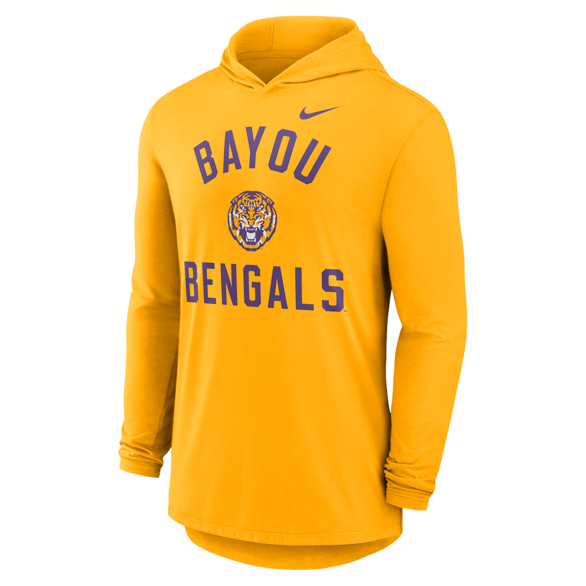 LSU Campus Arch LSU Campus Arch Men's Nike Dri-FIT College Long-Sleeve Hooded T-Shirt