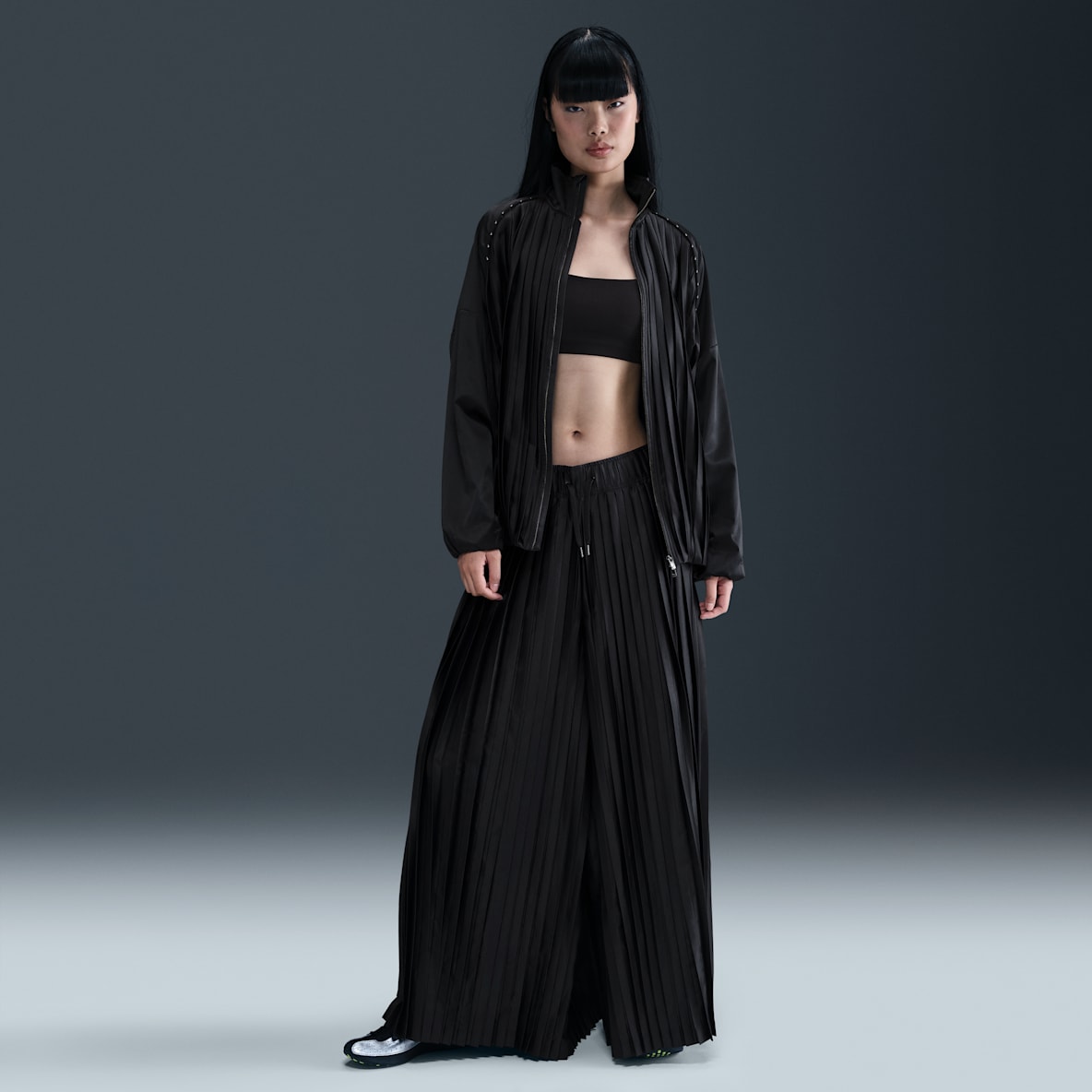 Nike Sportswear Collection Nike Sportswear Collection Women's Mid-Rise Pleated Tracksuit Bottoms