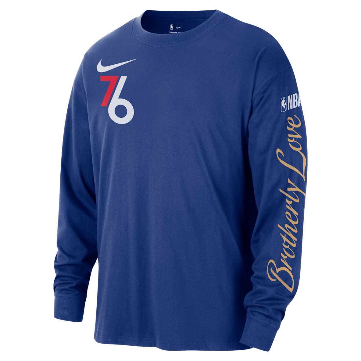 Philadelphia 76ers Courtside City Edition Philadelphia 76ers Courtside City Edition Men's Nike NBA Max90 Long-Sleeve T-Shirt