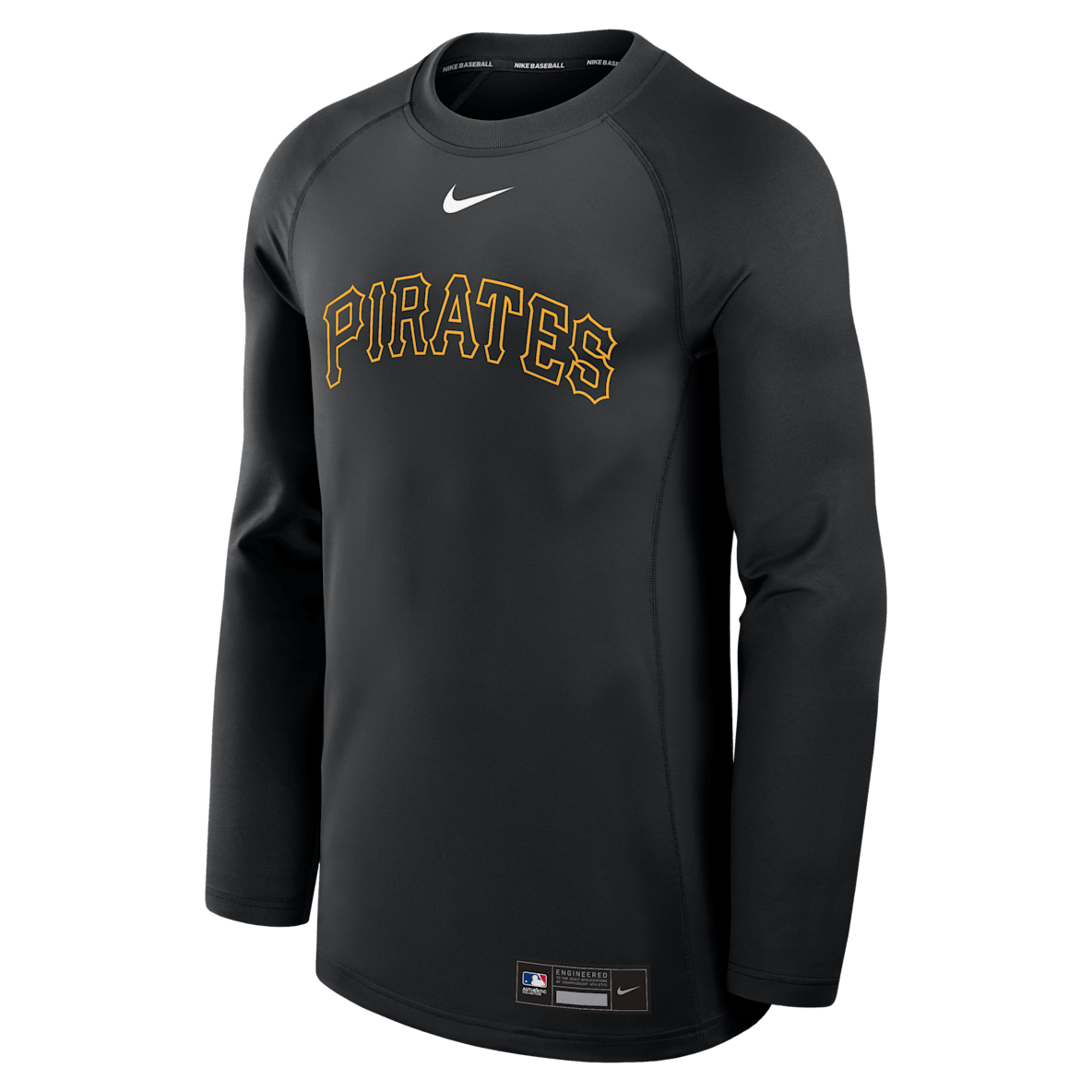 Pittsburgh Pirates Authentic Collection Game Time Sudadera de cuello redondo sin cierre Nike Dri-FIT de la MLB para hombre