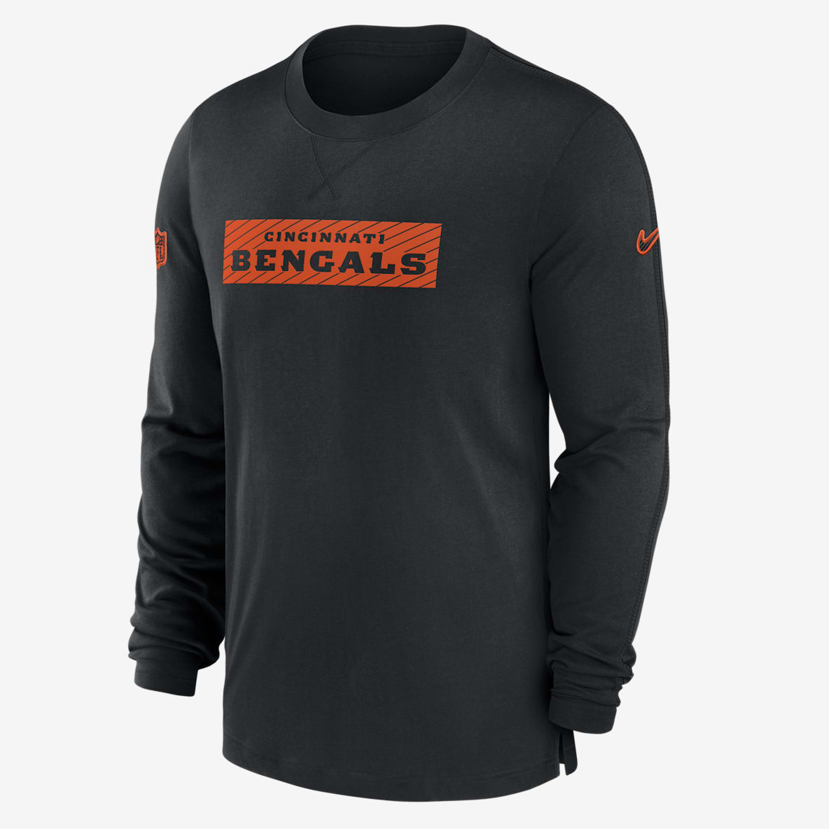 Cincinnati Bengals Sideline Player Team Issue Cincinnati Bengals Sideline Player Team Issue Men’s Nike Dri-FIT Long-Sleeve Top