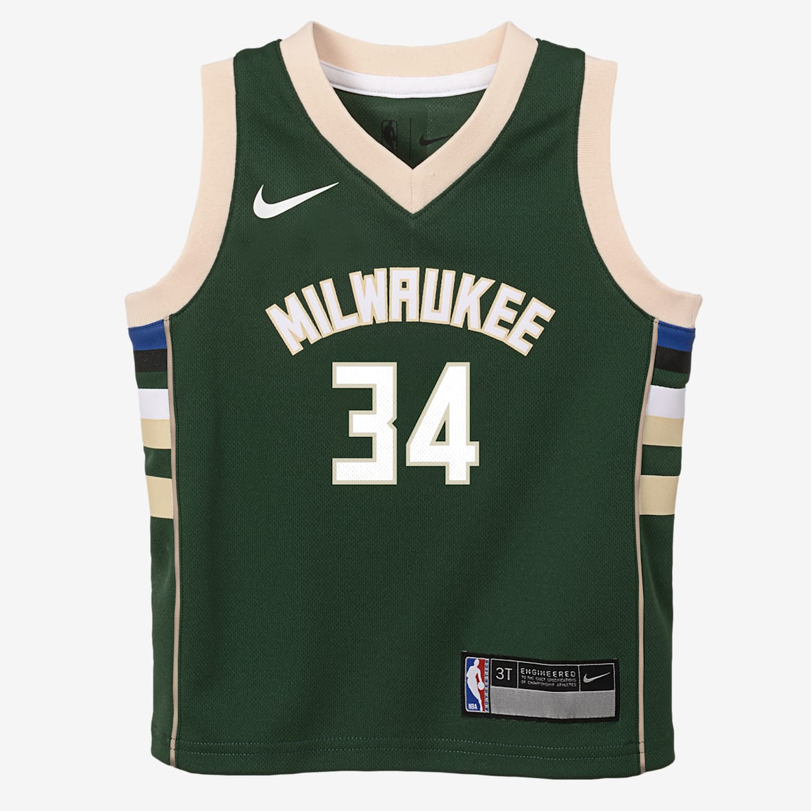 Giannis Antetokounmpo Milwaukee Bucks Icon Edition Toddler (2T) Nike NBA Swingman Jersey