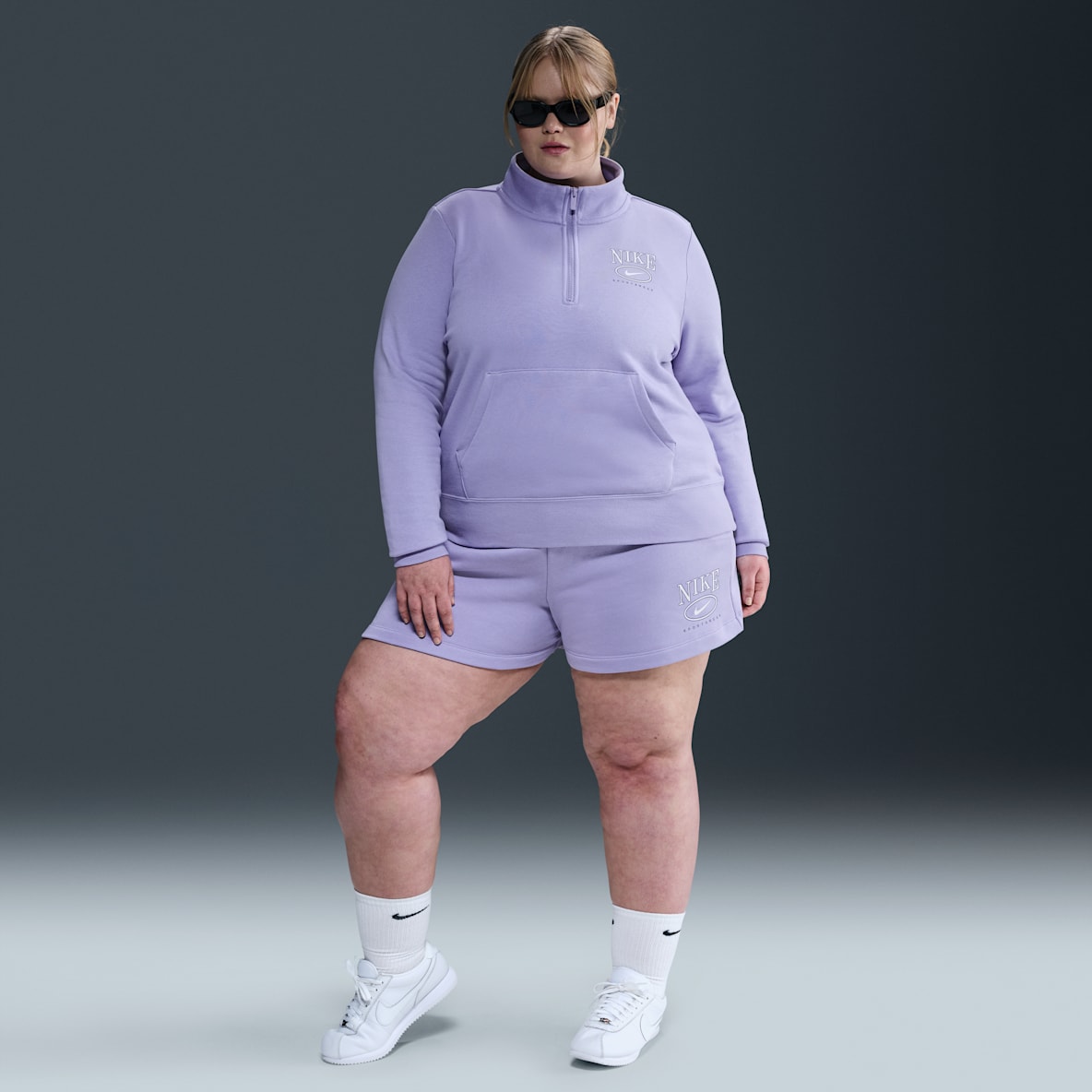 Nike Sportswear Club Fleece Nike Sportswear Club Fleece Women's Mid-Rise 4" Graphic Shorts (Plus Size)