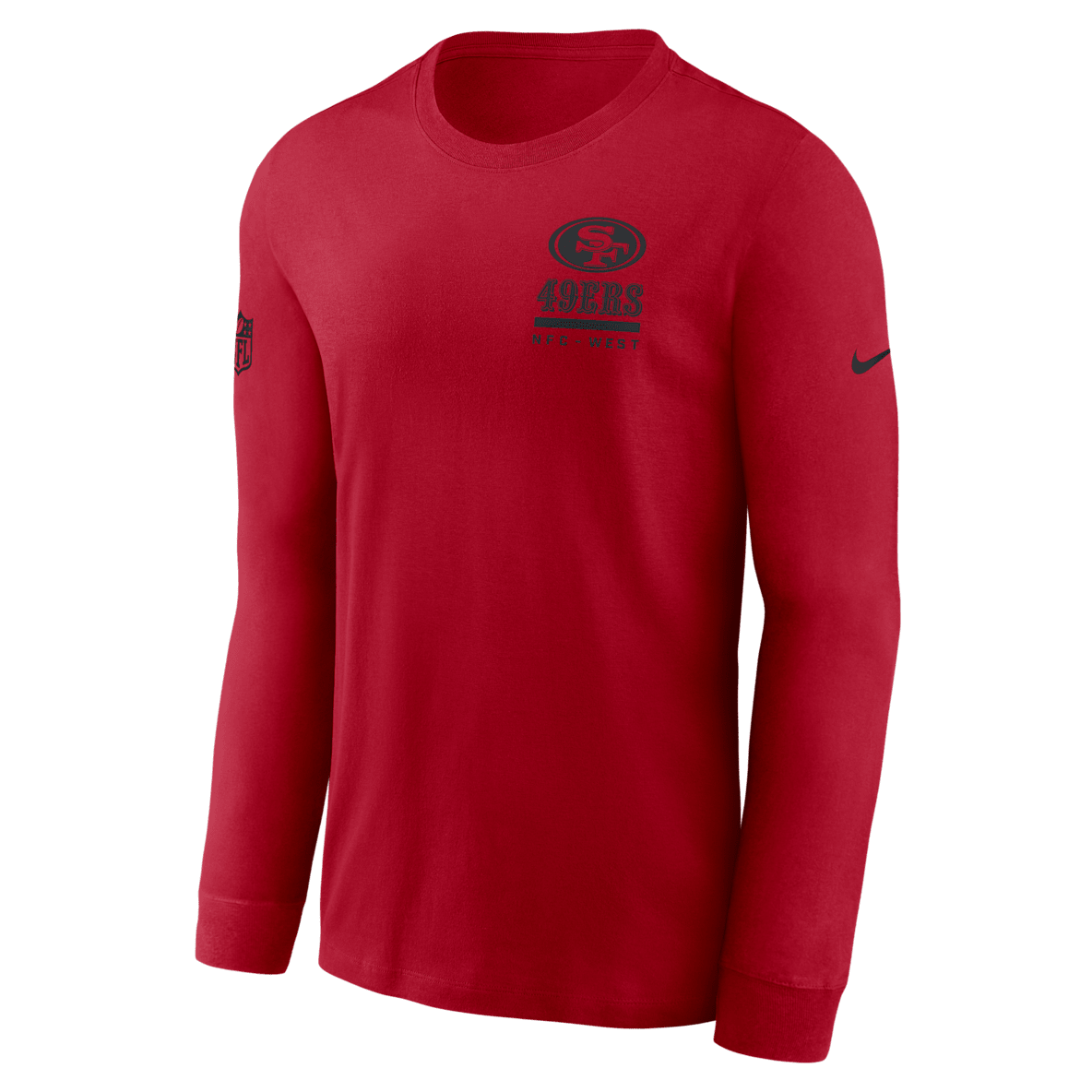 San Francisco 49ers Sideline Team Issue San Francisco 49ers Sideline Team Issue Men's Nike Dri-FIT NFL Long-Sleeve T-Shirt