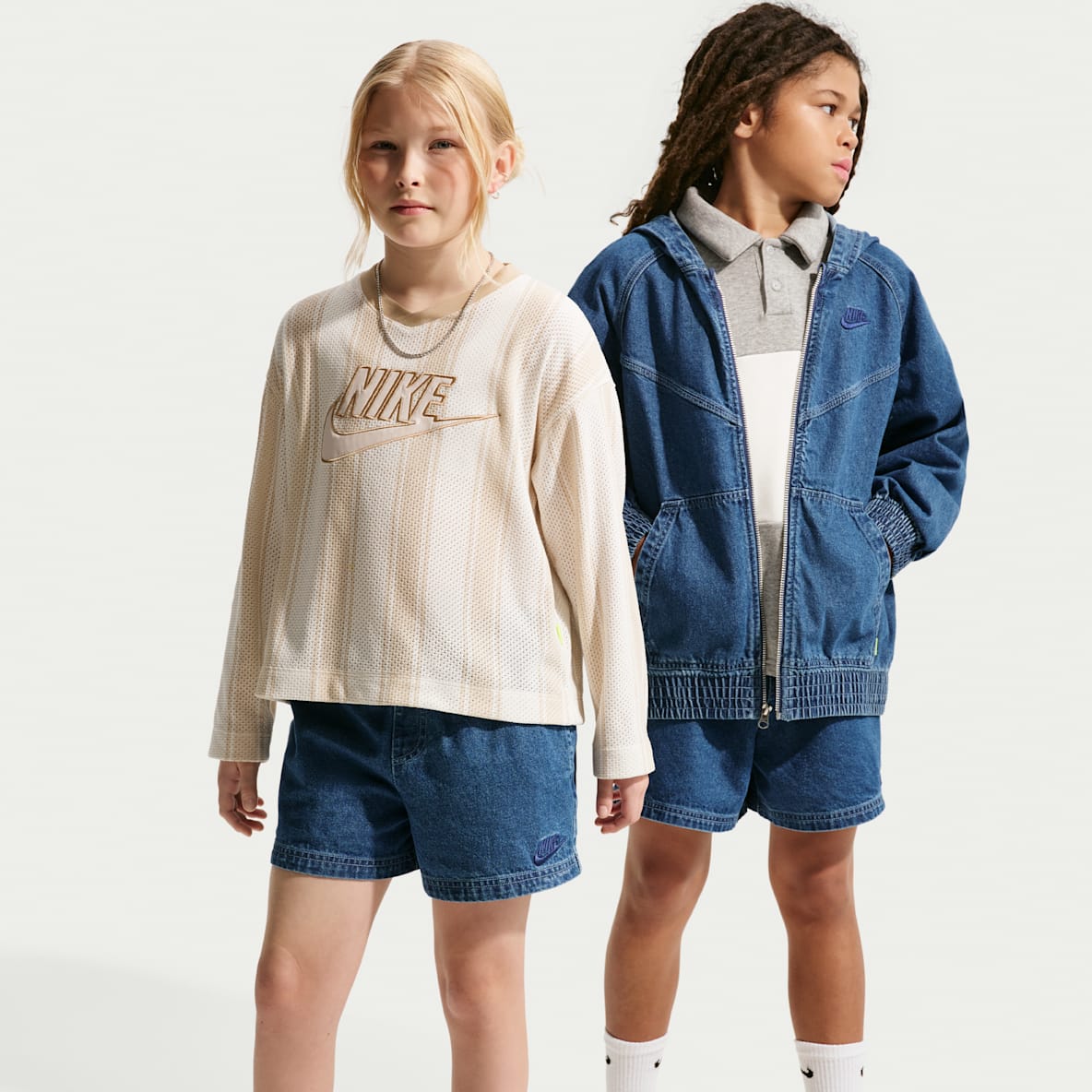 Nike Sportswear Collection Big Kids' Denim Shorts
