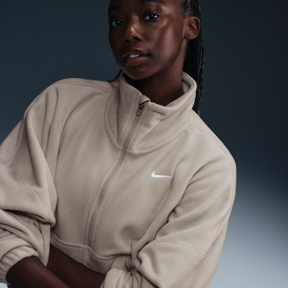 Nike One Nike One Women's Therma-FIT Oversized 1/2-Zip Fleece Top