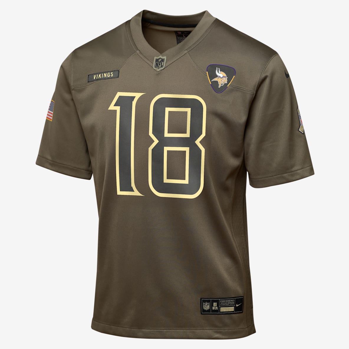 Justin Jefferson Minnesota Vikings Salute to Service Justin Jefferson Minnesota Vikings Salute to Service Big Kids’ Nike NFL Game Jersey