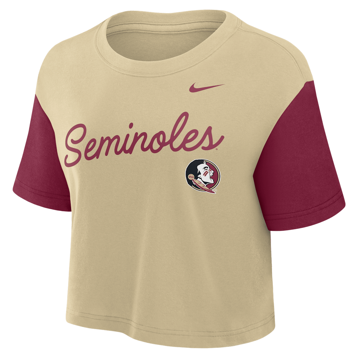 Florida State Script Florida State Script Women's Nike Dri-FIT College Cropped T-Shirt