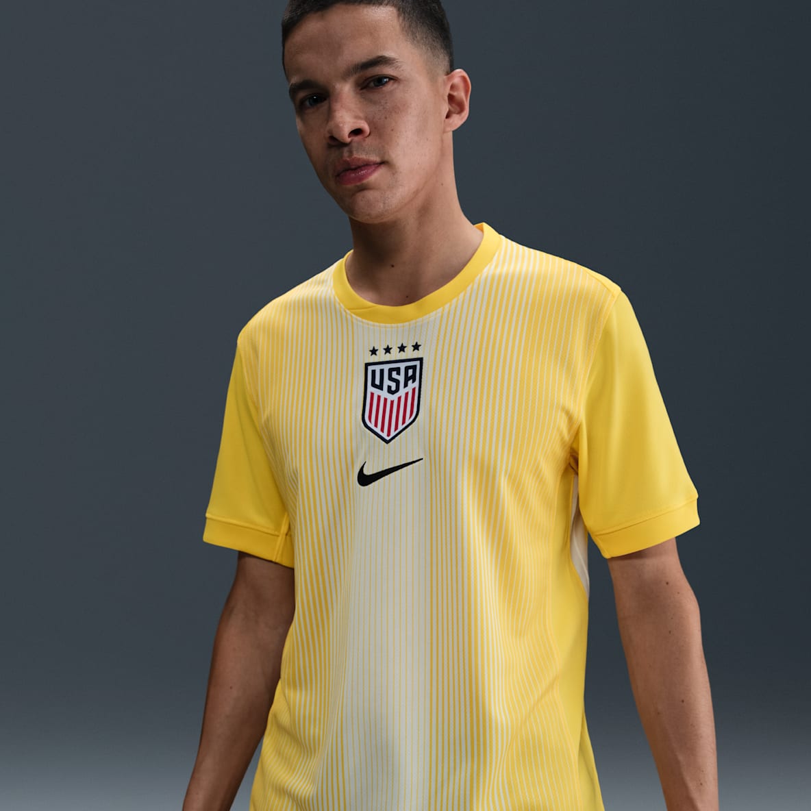USWNT 2025 Stadium Goalkeeper (Women's Team) USWNT 2025 Stadium Goalkeeper (Women's Team) Men's Nike Dri-FIT Soccer Replica Short-Sleeve Jersey