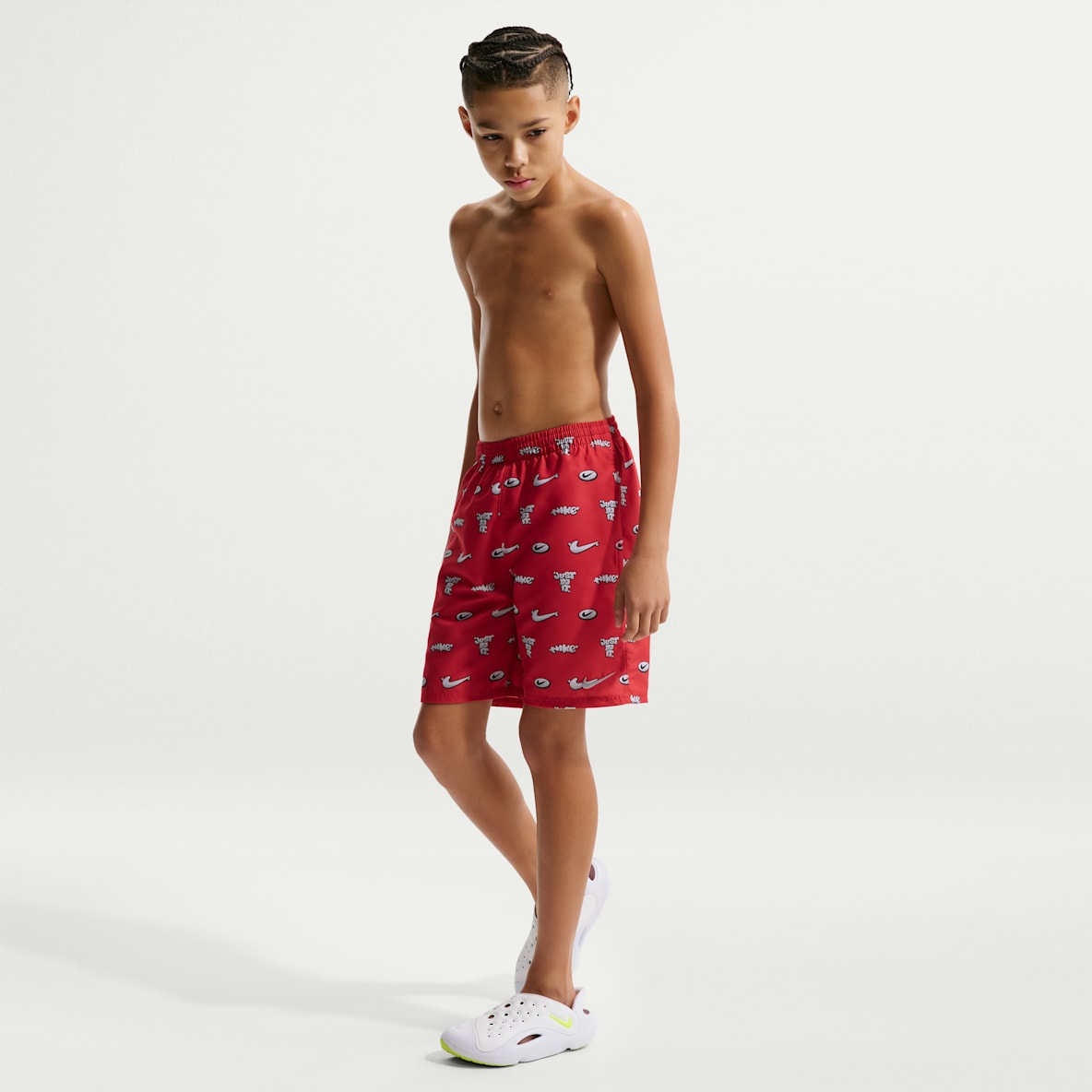 Nike Swim Breaker Shorts de playa o alberca de 18 cm con forro de ropa interior para niño talla grande
