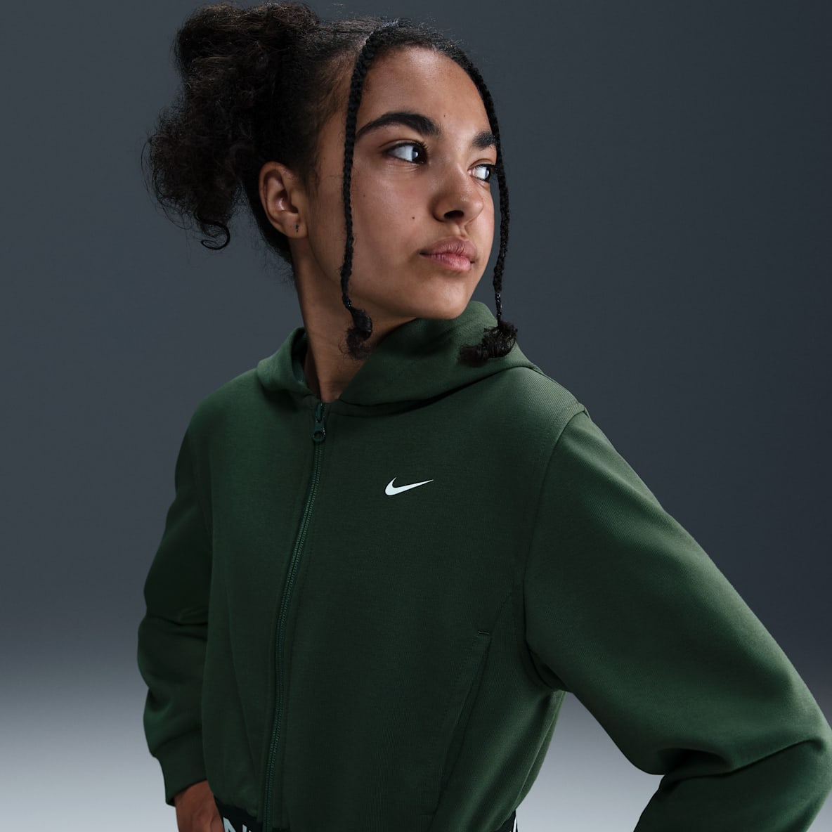 Nike Pro Fleece Nike Pro Fleece Big Kids' (Girls') Dri-FIT Full-Zip Hoodie