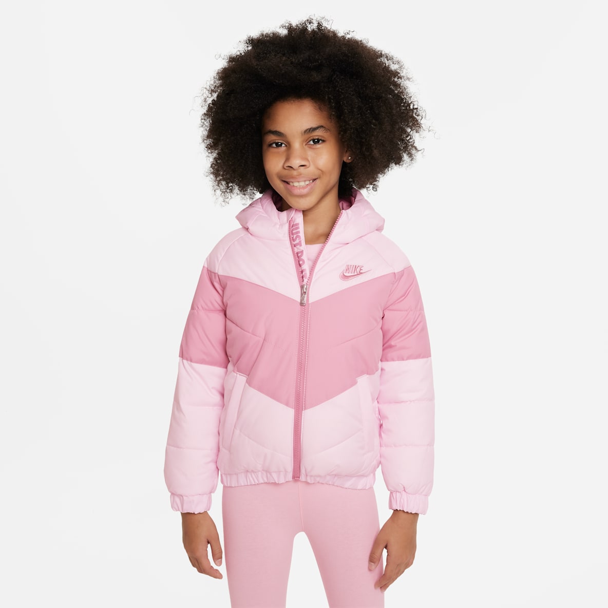 Nike Nike Younger Kids' Hooded Chevron Puffer Jacket