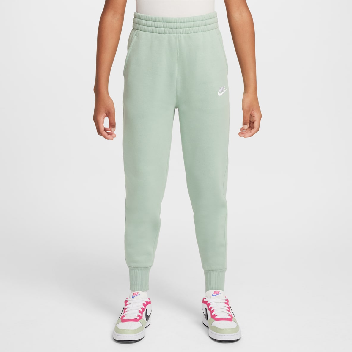 Nike Sportswear Club Fleece Nike Sportswear Club Fleece Older Kids' (Girls') High-Waisted Fitted Trousers